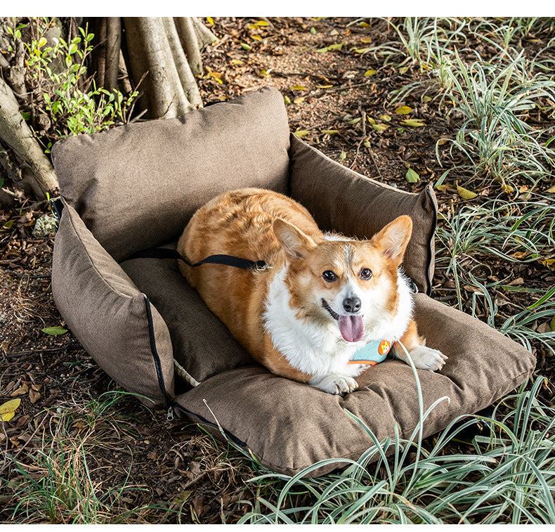 Portable Dog Car Seat Large Size Washable Pet Booster Seat Detachable Travel Dog Bed For Car Anti Dirty Pet Carrier For Vehicle Travel