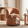 Orange Pet Friendly Chair with Hidden Pet Nook
