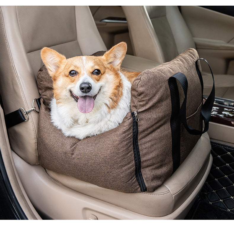Portable Dog Car Seat Large Size Washable Pet Booster Seat Detachable Travel Dog Bed For Car Anti Dirty Pet Carrier For Vehicle Travel